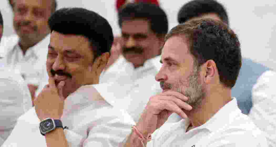 File photo of M.K. Stalin and Rahul Gandhi.