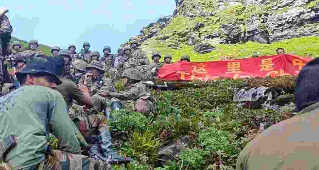 Purported visuals circulating on social media claim to show an India-China face-off near Taksing in Arunachal Pradesh's Upper Subansiri district. Officials are yet to verify the incident.