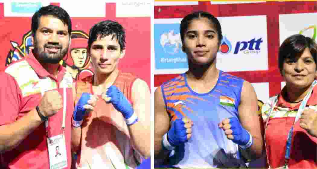 India’s Nisha and Muskan celebrate their gold medal wins at the Asian U19 Boxing Championships in Bangkok, capping a strong nine-medal haul for the women’s squad.