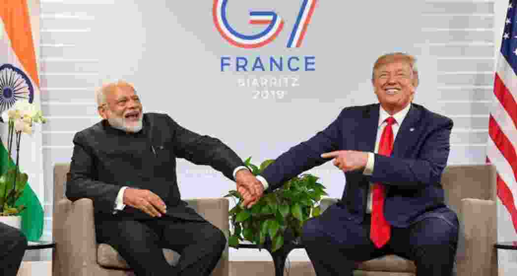 PM Modi and Donald Trump at the G7 Summit in France. 