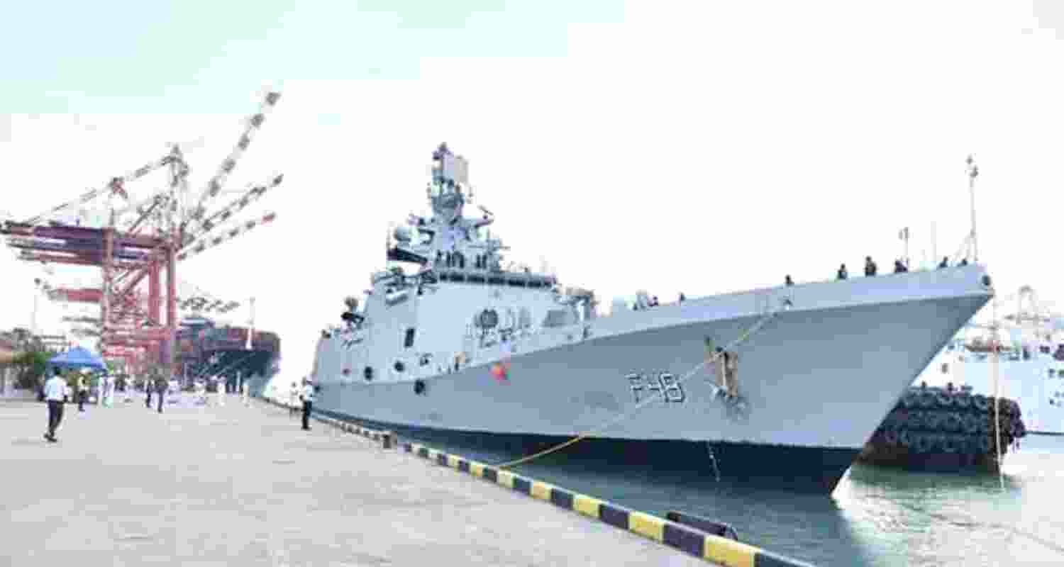 INS Sahyadri docks in Colombo to boost naval ties