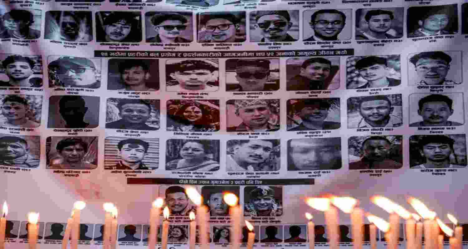 A candlelight vigil being held to pay tribute to the victims who were killed during the recent anti-government protests, outside the Federal Parliament, in Kathmandu, Nepal - file image.