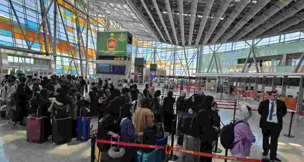 Indian students returning from Iran via Armenia, under an evacuation operation facilitated by the Government of India.