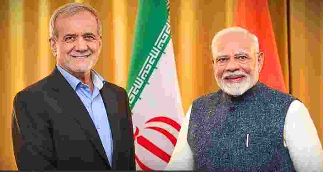 Iranian President Masoud Pezeshkian with Prime Minister Narendra Modi during an earlier meeting. (File photo)
