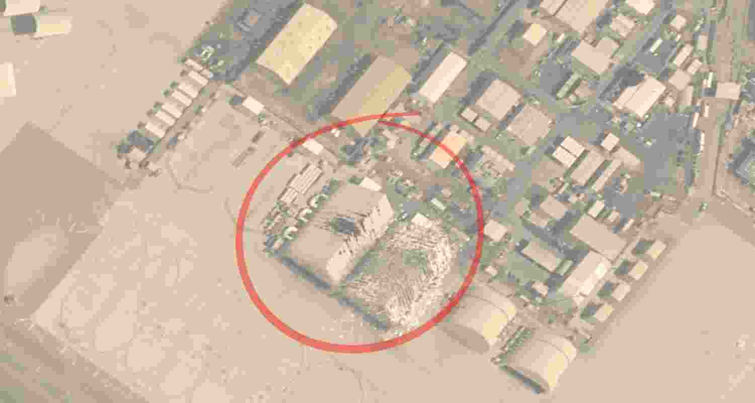 This image from an Airbus Defence and Space's Pleiades Neo satellite shows damage after Iranian attacks targeting Al Dhafra Air Base in Abu Dhabi, United Arab Emirates, March 15, 2026. (Airbus Defence and Space© via AP)