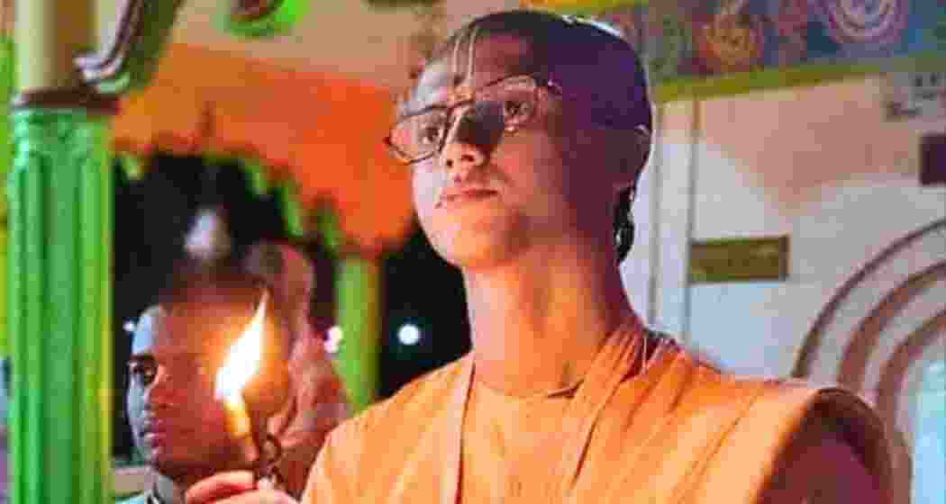 File photo of priest Shyam Das who was reportedly detained while attempting to visit fellow monk Chinmoy Krishna Das, who was arrested earlier this week on sedition charges.