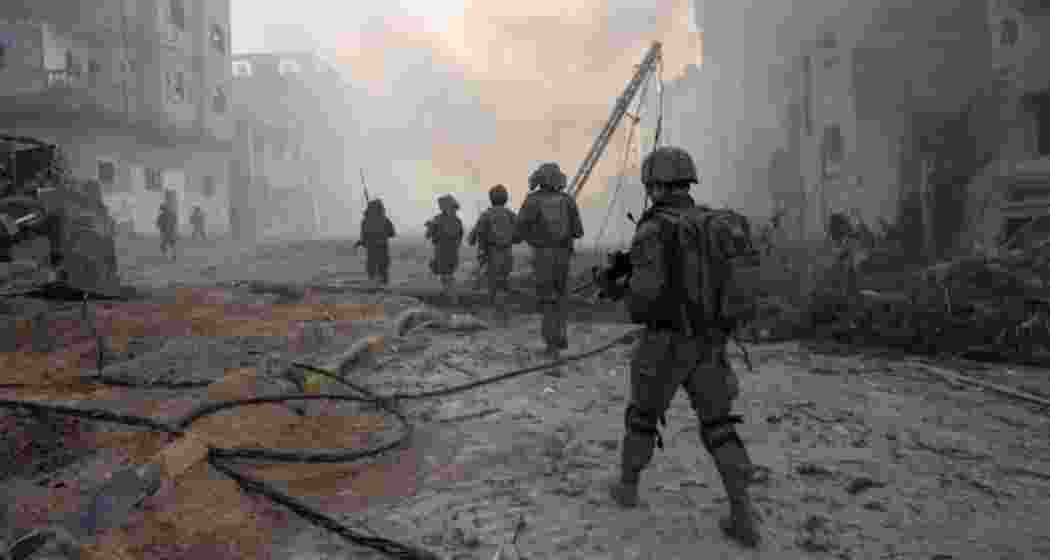 Israeli forces patrol the streets of Gaza City. (File photo)