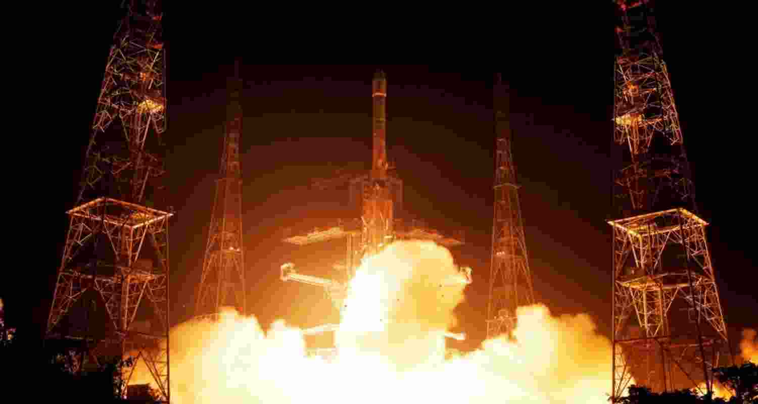 Via ISRO on X: "Here are stunning visuals from the GSLV-F15/NVS-02 launch.
A proud milestone for India’s space journey! 🌌 "