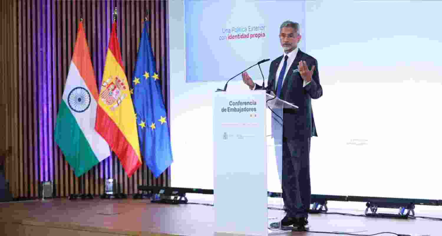 EAM S Jaishankar at the 9th Annual Conference of Ambassadors in Madrid.
