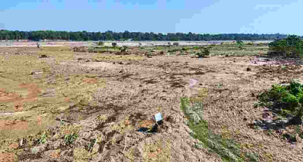 Grasslands at Jaldapara National Park buried under silt after recent floods, forcing wildlife to venture into nearby villages. Image: Bengal Forest Department.