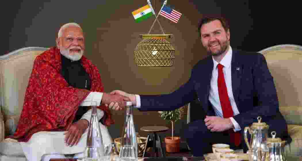 US Vice President JD Vance with Prime Minister Narendra Modi. (File photo)