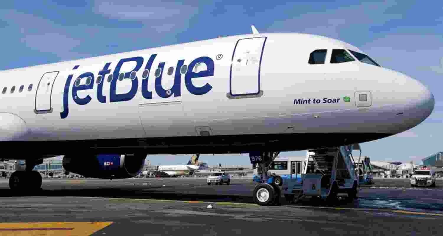 A Jetblue aircraft. Image via X.