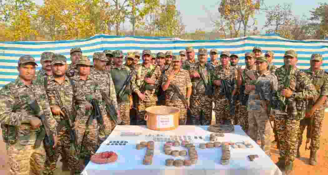 Security forces seize huge cache of Maoist explosives