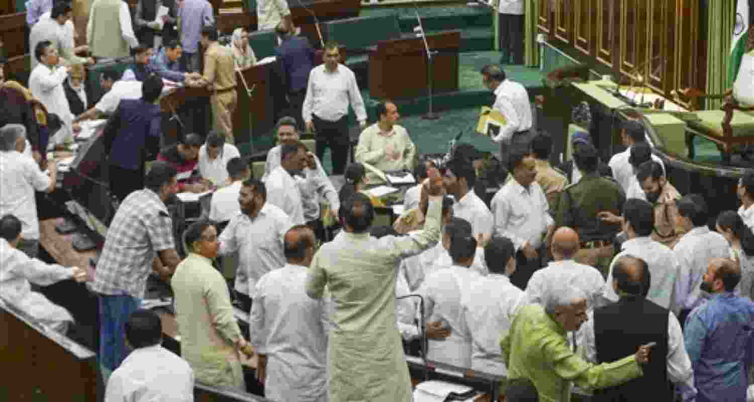 Ruckus in J&K house after AAP MLA's remarks on Hindus