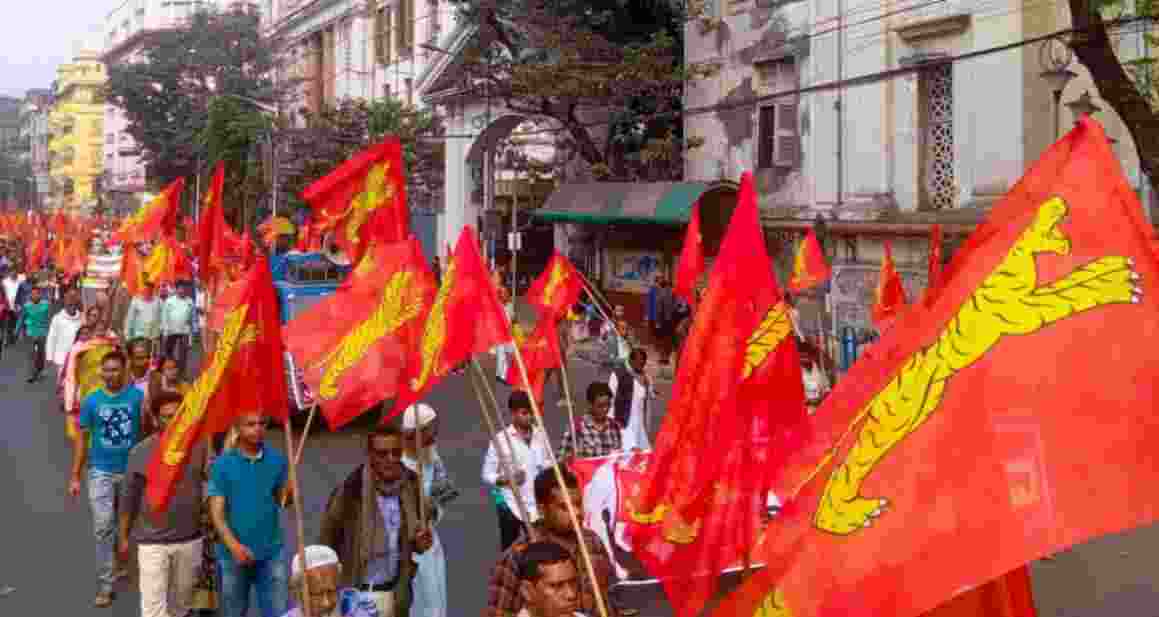 Supporters of All India Forward Bloc organise a rally - file image.