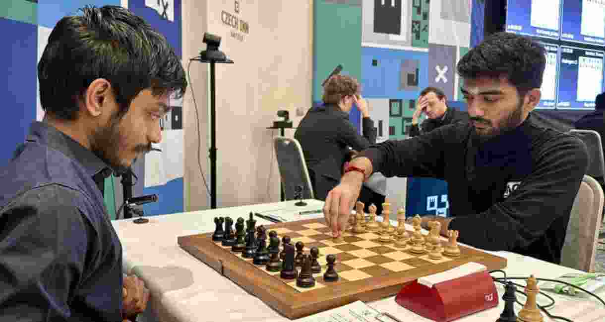 Aravindh Chithambaram beats D Gukesh at the 6th round of the Prague Masters 2026.