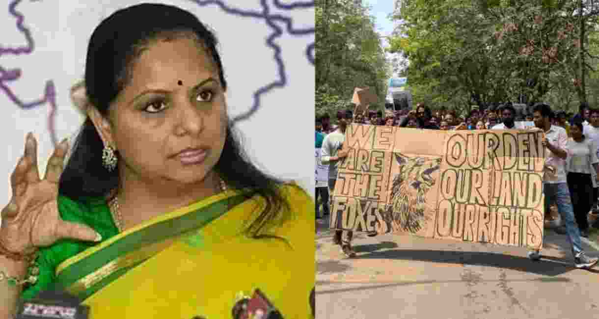 Hyderabad University students lathi charged over land dispute