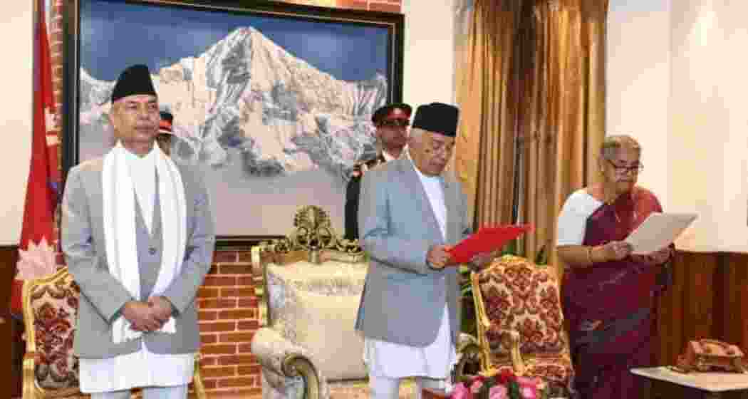 Former Chief Justice Sushila Karki takes oath as Nepal’s interim Prime Minister at Sheetal Niwas.