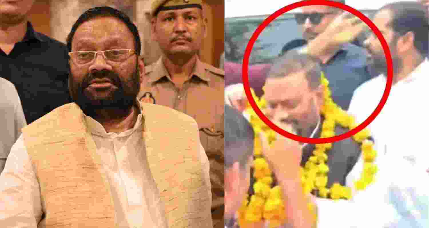 Ex-UP minister Swami Prasad Maurya slapped near Rae Bareli