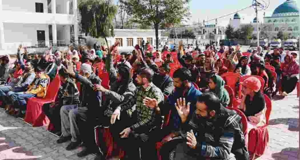 Villagers from Badhaal, Rajouri meet after returning home after spending weeks in isolation as investigations continue into the mysterious illness that claimed 17 lives, including 13 children, between December and January.