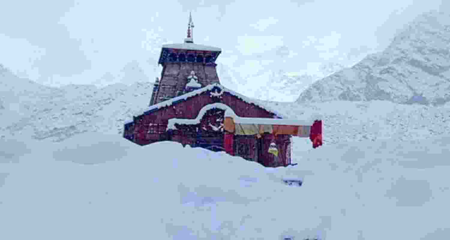 A thick layer of snow ranging from three to four feet deep now covers the entire township - file image.