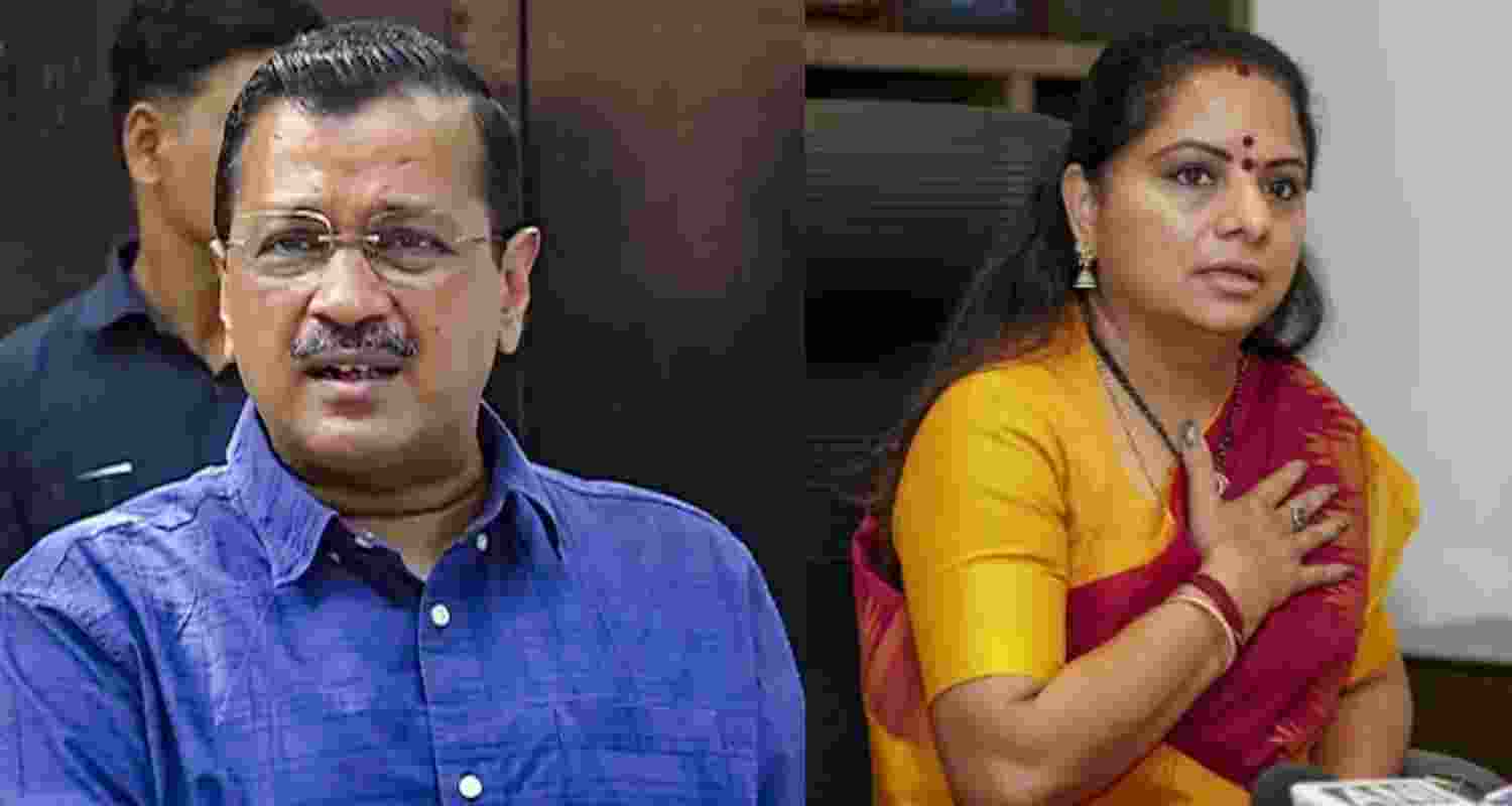 Arvind Kejriwal and BRS leader K Kavitha. 