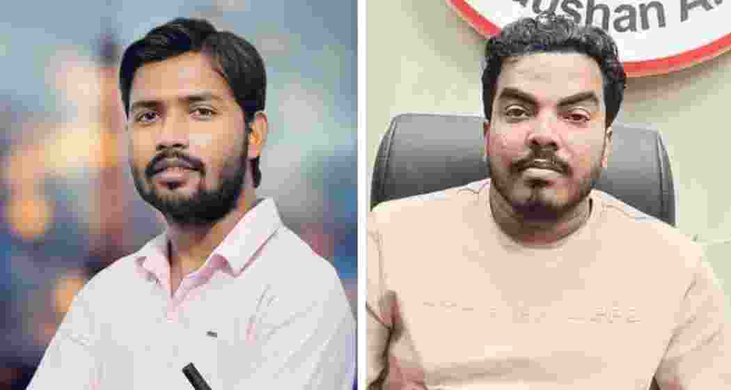 Khan Sir (left) and Rakesh Kumar (right). Rakesh, an accused in the Khan Global Studies vandalism case and brother of educator Raushan Kumar, was found dead under mysterious circumstances in Nepal on Sunday.