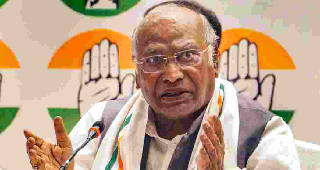 Congress president Mallikarjun Kharge. Congress president Mallikarjun Kharge.