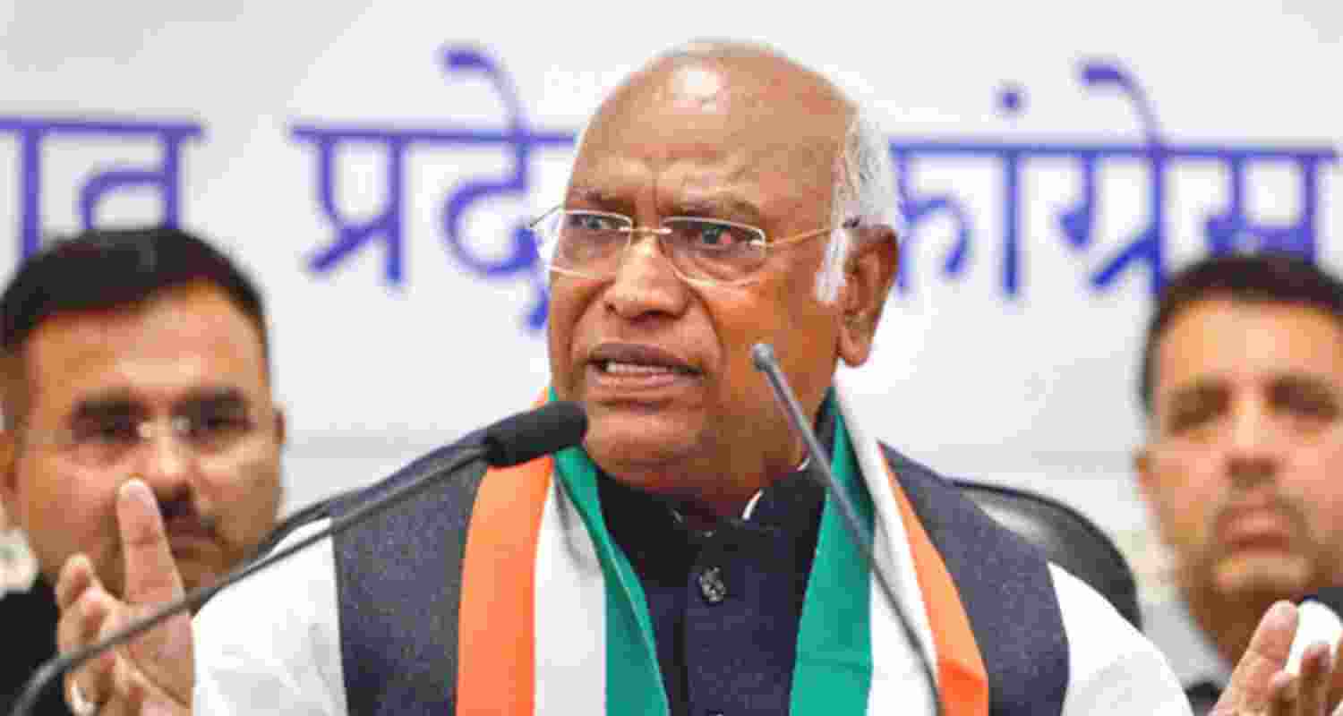 A file photo of Congress president Mallikarjun Kharge.