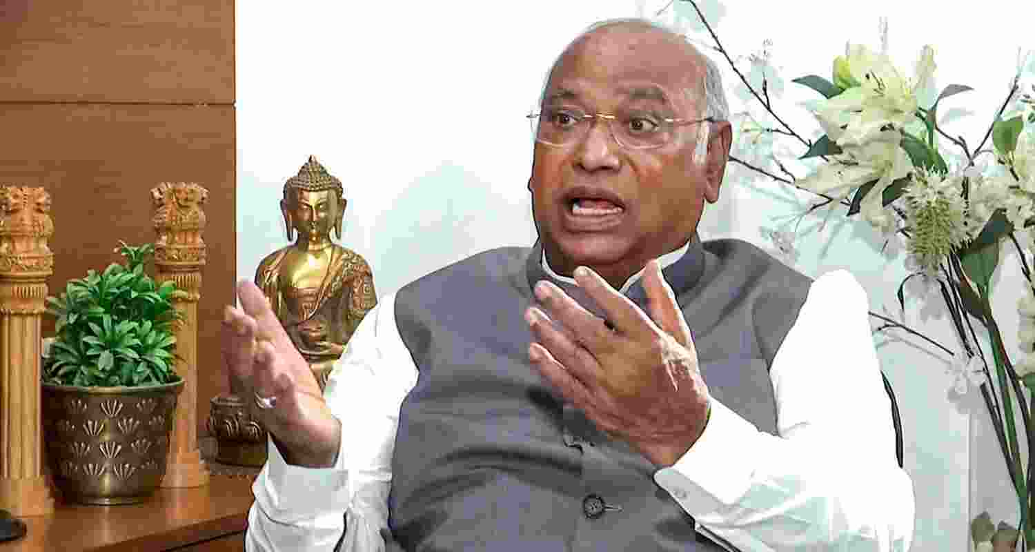 Congress chief Mallikarjun Kharge.