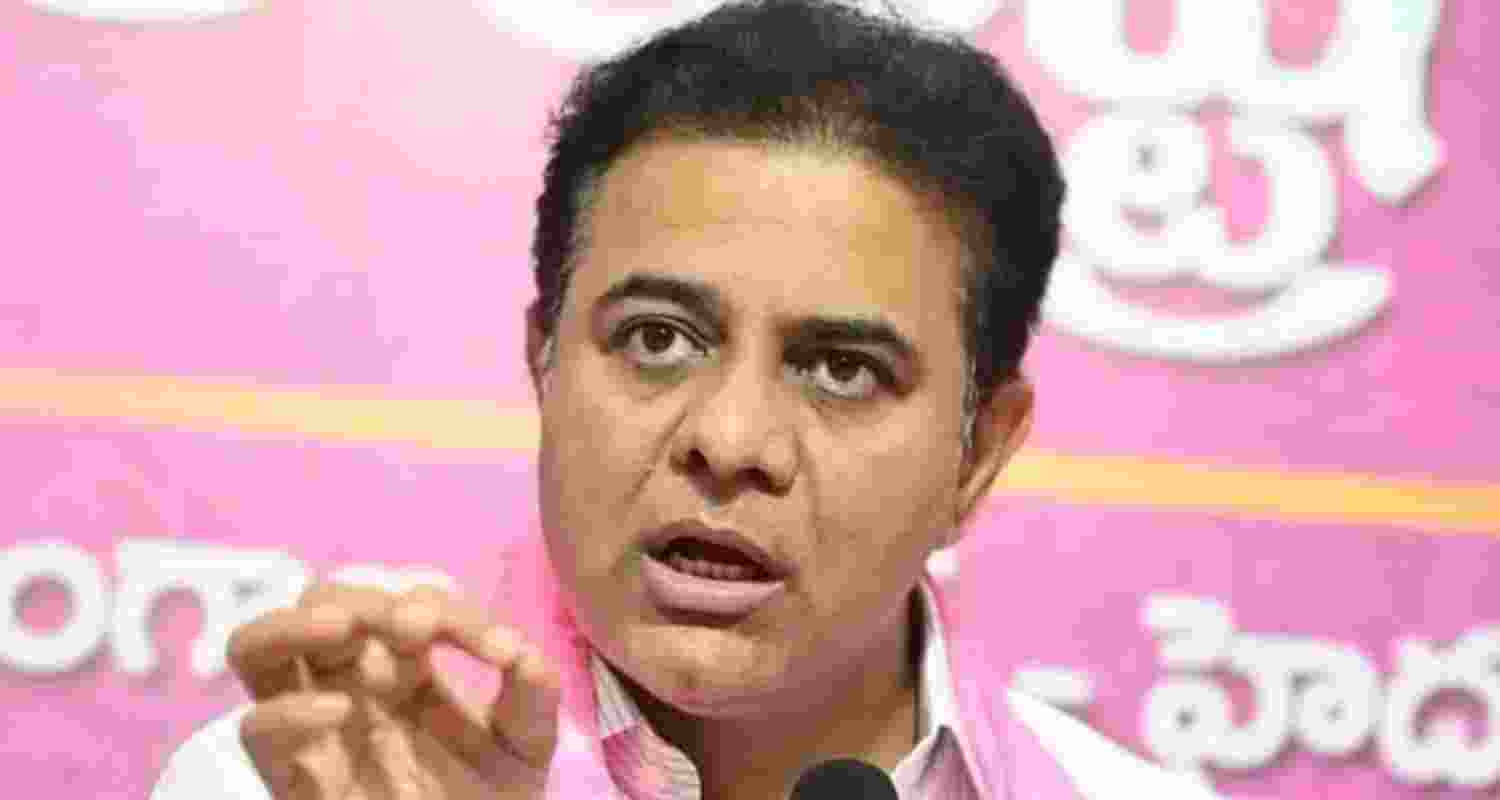 Bharat Rashtra Samithi working president KT Rama Rao - file image.