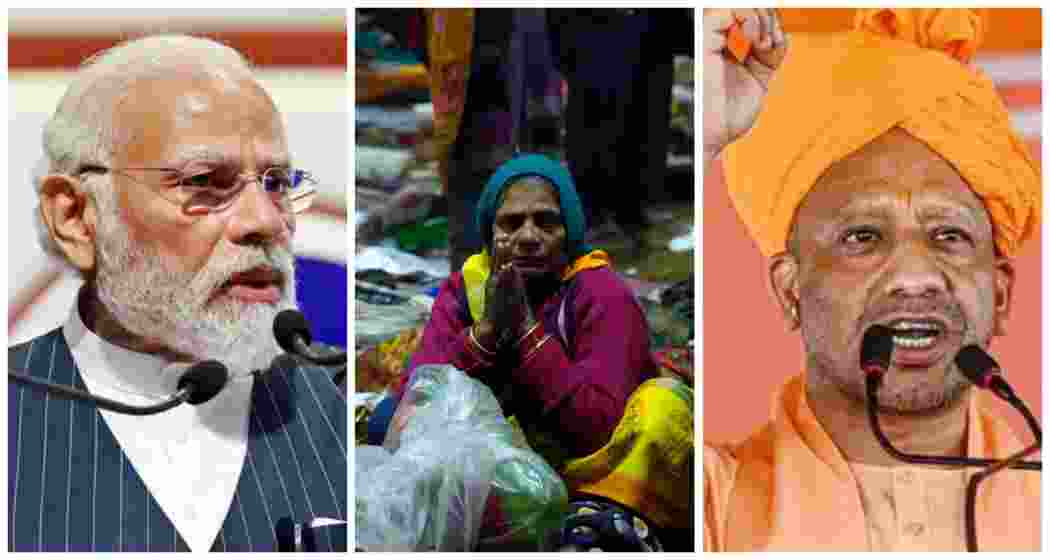 A stranded devotee is seen after a stampede occurred at Sangam on 'Mauni Amavasya' during the ongoing 'Maha Kumbh Mela' festival in Prayagraj on Wednesday, Jan. 29, 2025. 