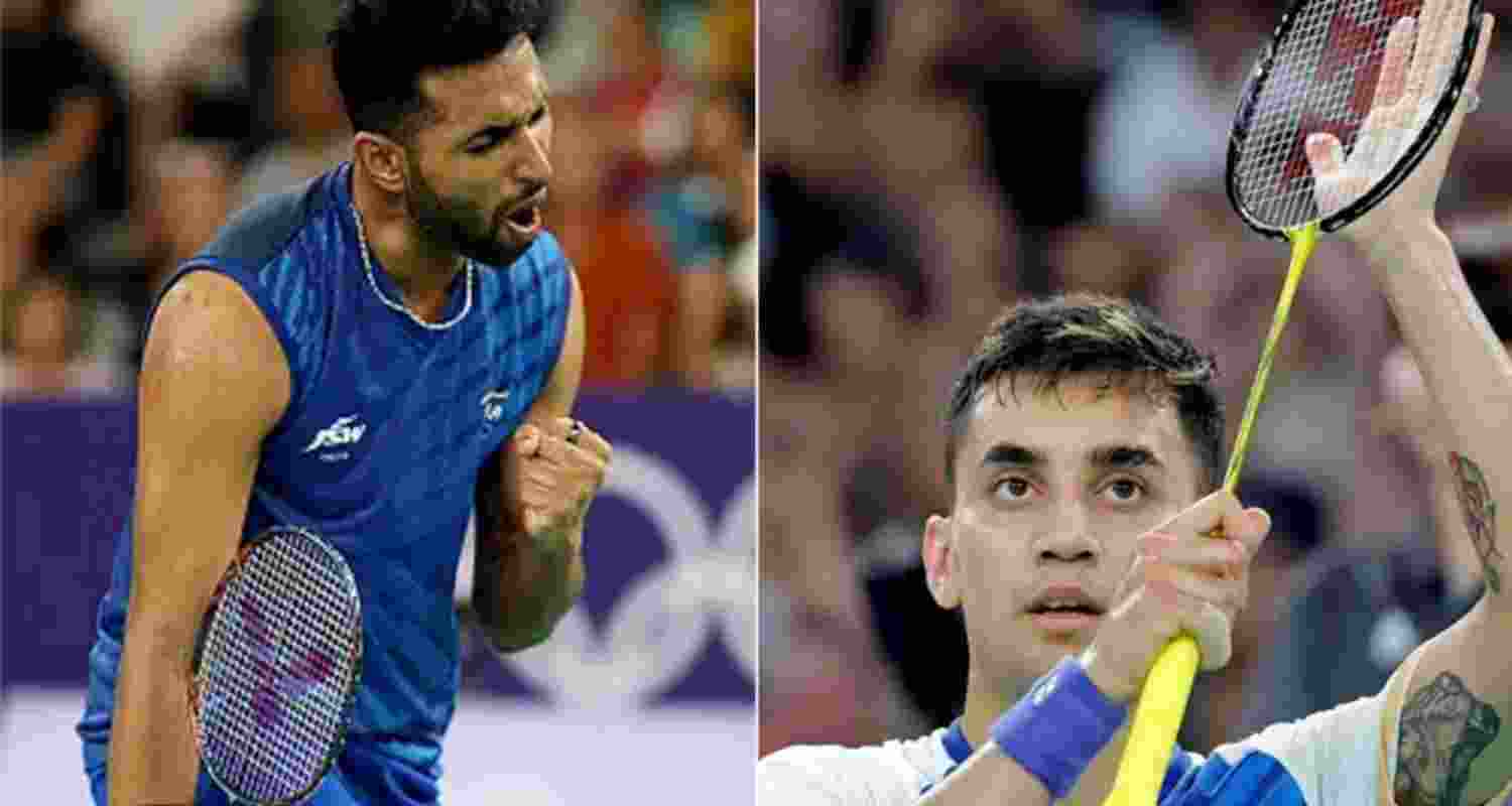 HS Prannoy and (right) Lakshya Sen.