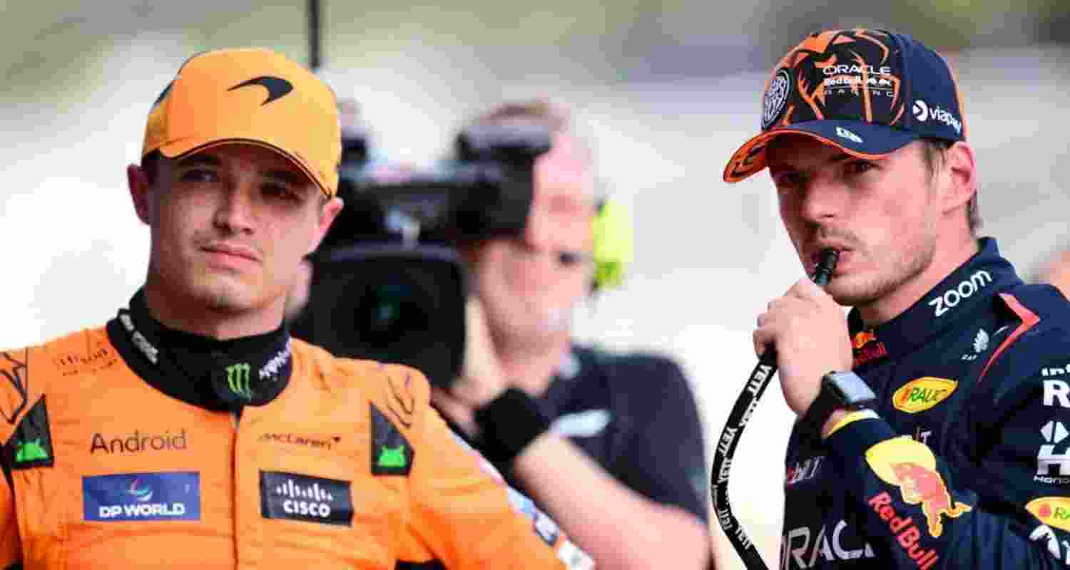 Lando Norris and Max Verstappen. Image via F1 on X.
