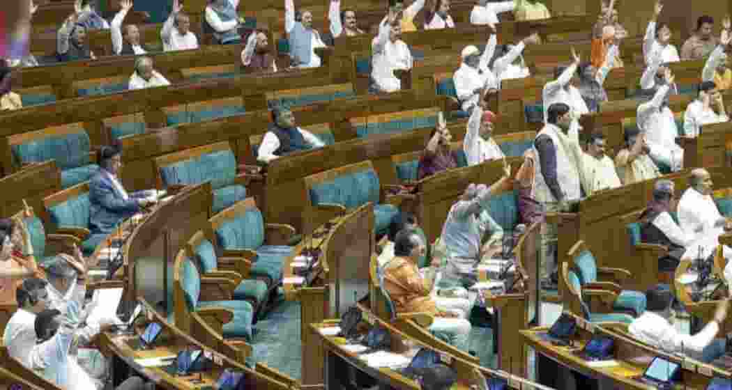 Parliament session in the Lok Sabha Tuesday (ANI Video Grab)