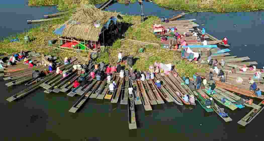 Human settlements in Loktak Lake, Manipur’s largest freshwater ecosystem.