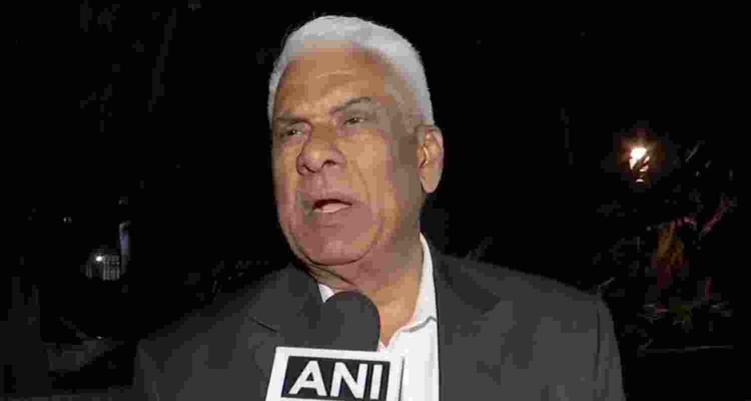 AAP MLA Madan Lal speaks to reporters after submitting his resignation.