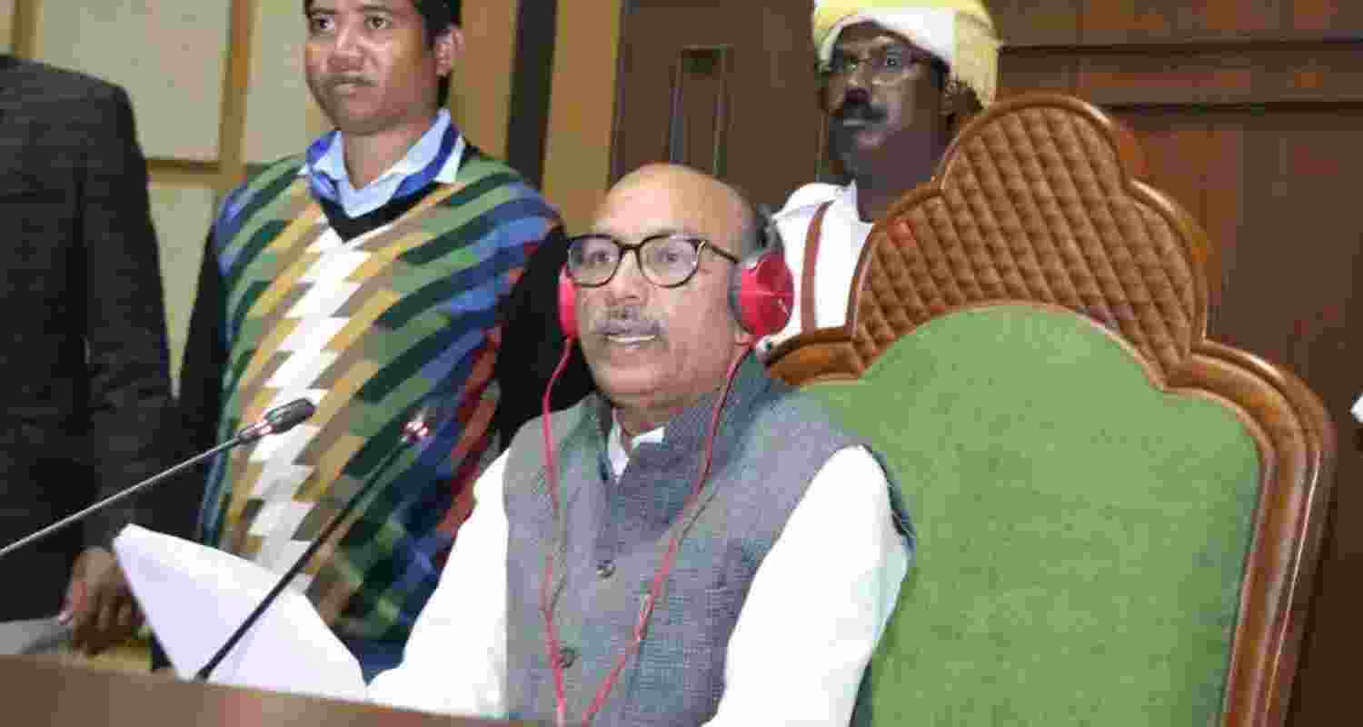 Jharkhand speaker Rabindranath Mahto.