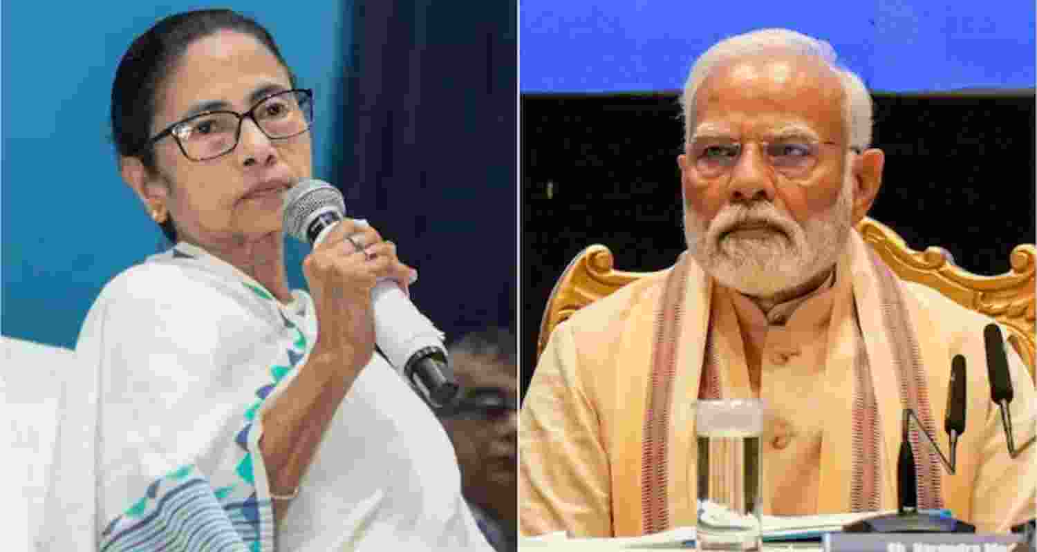 West Bengal Chief Minister Mamata Banerjee (left) and Prime Minister Narendra Modi.
