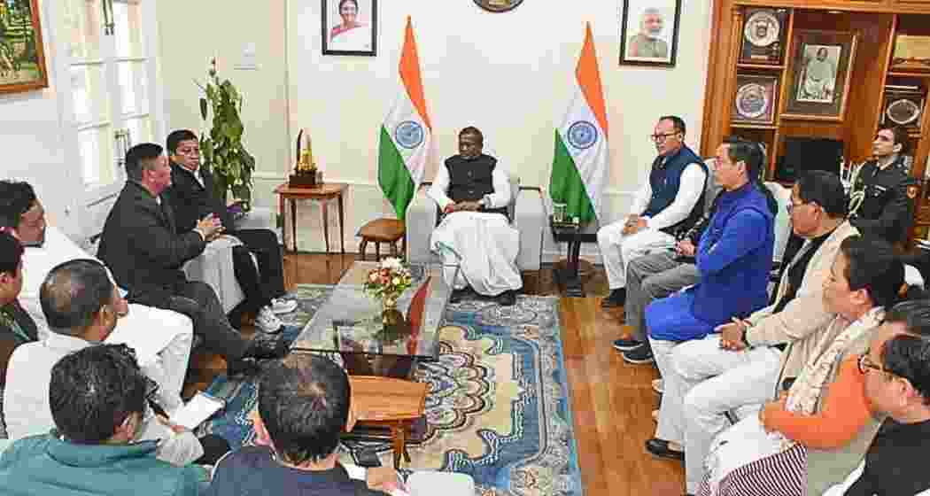 A Congress delegation met Governor Lakshman Acharya, seeking his intervention to restore peace in Manipur. They also staged a "Raj Bhavan march" protesting misrule and demanding displaced citizens' resettlement.