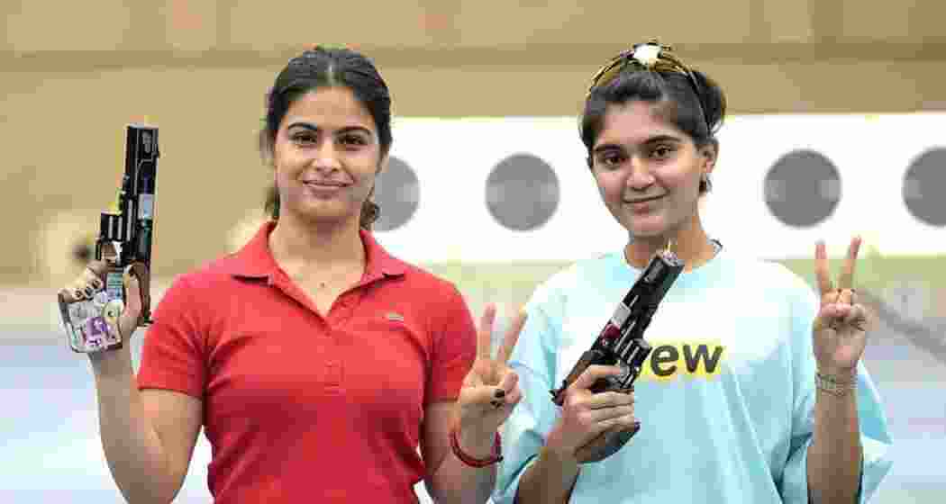 Manu Bhaker (left) and Esha Singh would compete in the women’s 25m Sport Pistol event at the ISSF World Championship in Cairo, both in strong contention for a place in the final. Manu Bhaker (left) and Esha Singh would compete in the women’s 25m Sport Pistol event at the ISSF World Championship in Cairo, both in strong contention for a place in the final.