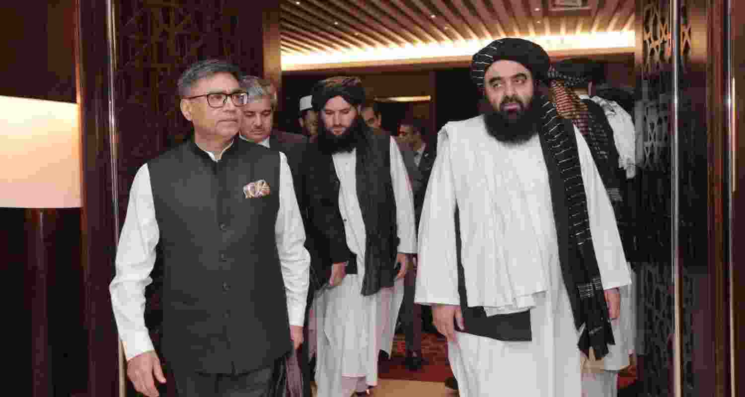 Indian Foreign Secretary Vikram Misri met Taliban's acting Foreign Minister Mullah Amir Khan Muttaqi on January 8 in Dubai. Image: X