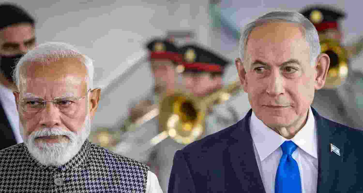 Prime Minister Narendra Modi with his Israeli counterpart, Benjamin Netanyahu.