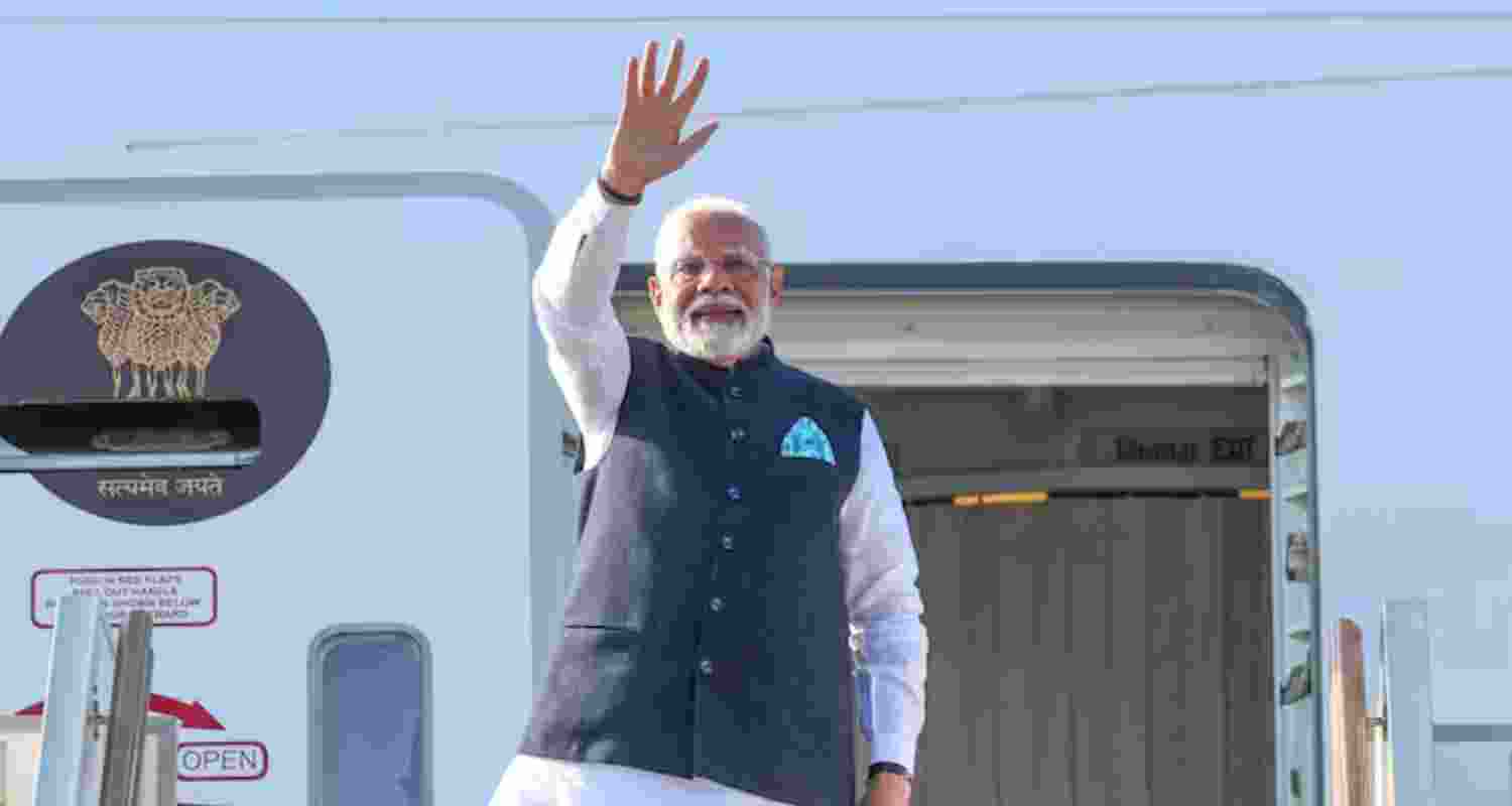 Prime Minister Narendra Modi has emplaned for a 4-day visit to United Kingdom and Maldives. 