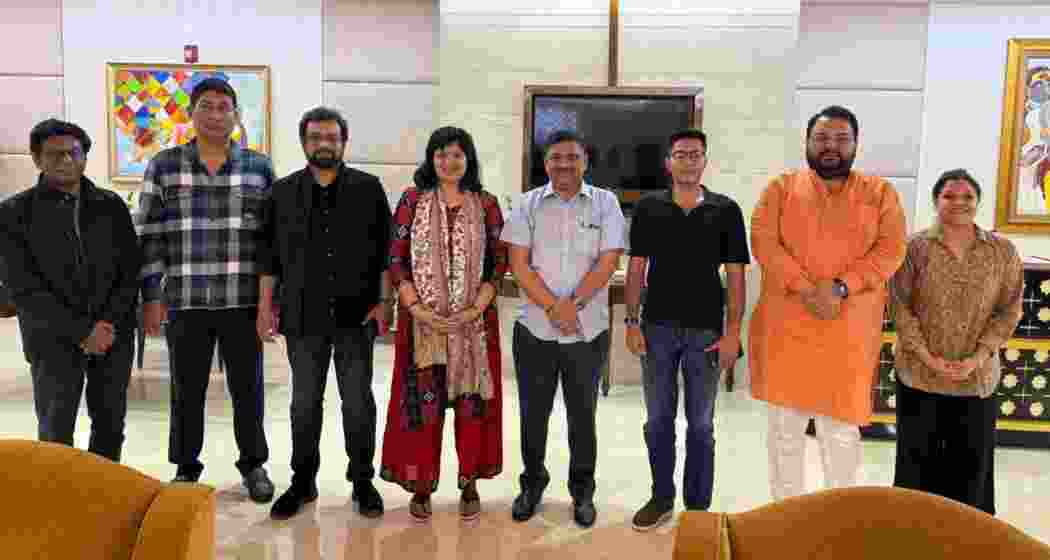 An all-party delegation led by JDU MP Sanjay Kumar Jha poses for a photograph before departing from Delhi airport for a diplomatic tour of Japan, Indonesia, Malaysia, the Republic of Korea, and Singapore to promote Operation Sindoor and India's commitment to combating terrorism.