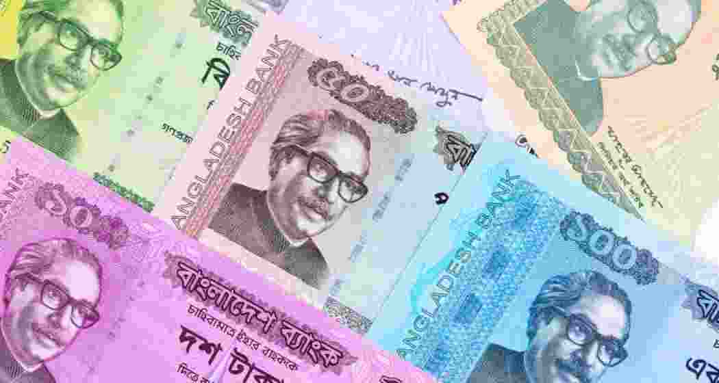 Bangladesh banknotes featuring the image of Sheikh Mujibur Rahman, the nation’s founding father.