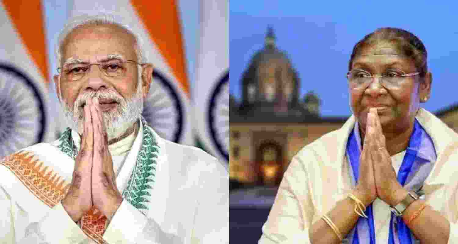 Prime Minister Narendra Modi (left) and President Droupadi Murmu.