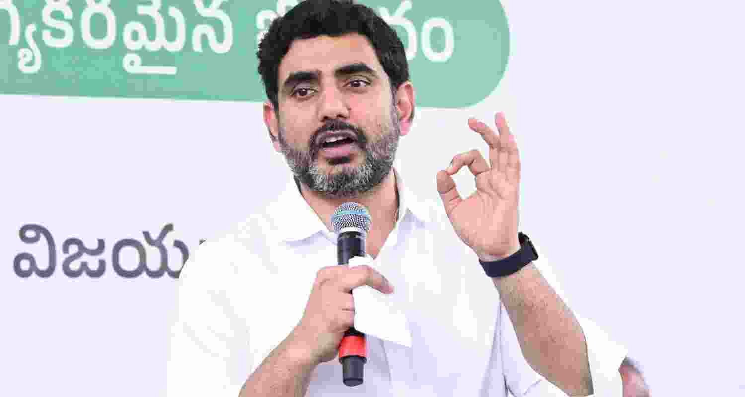 Andhra Pradesh IT Minister Nara Lokesh - file image.