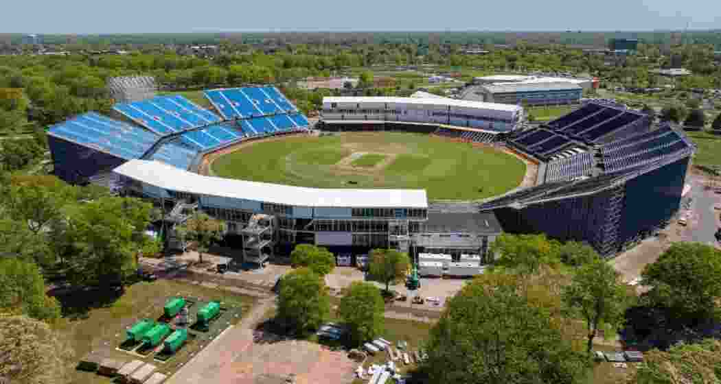 The makeshift Nassau County cricket ground. File photo.