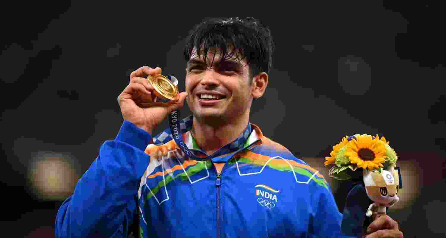 Neeraj Chopra at the Tokyo Olympics. Image via Olympics.com